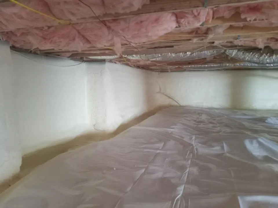 Crawl space encapsulation with closed-cell spray foam for Attic Insulation in East St. Louis